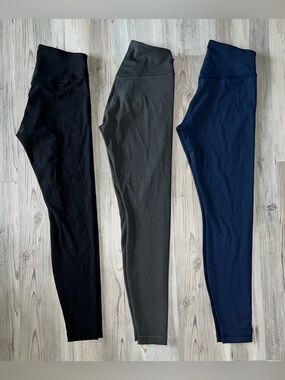 3 Lululemon Align No Line High-Rise Pant Leggings 8 Black Blue Gray